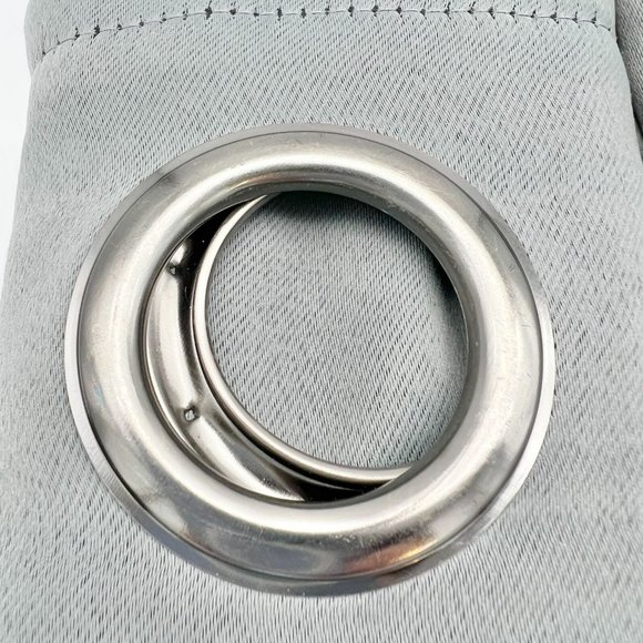 Eclipse Set of 2 Steel Gray Grommet Blackout Window Panels 37x63 New - Picture 2 of 7